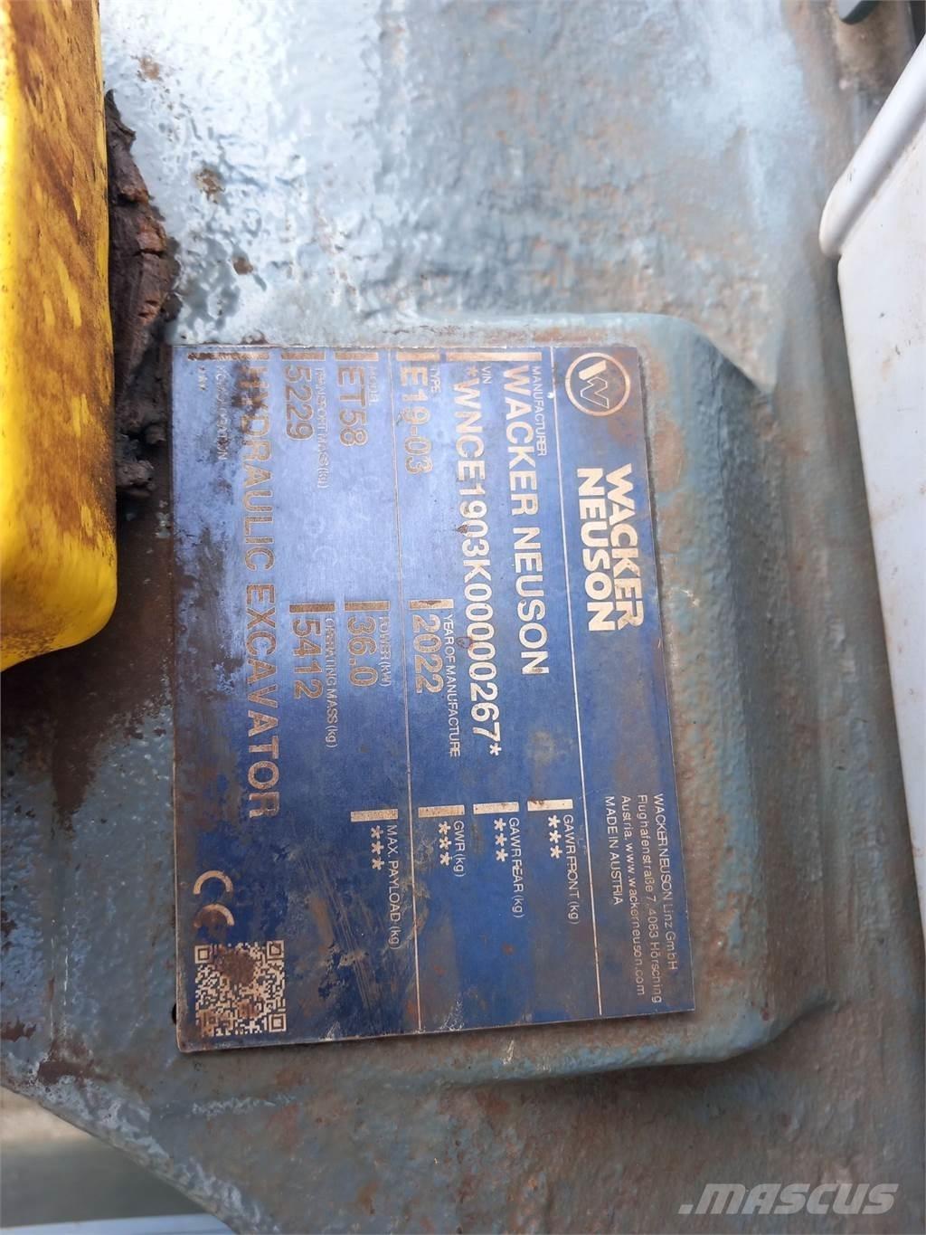 Wacker Neuson ET58 Roomikekskavaatorid