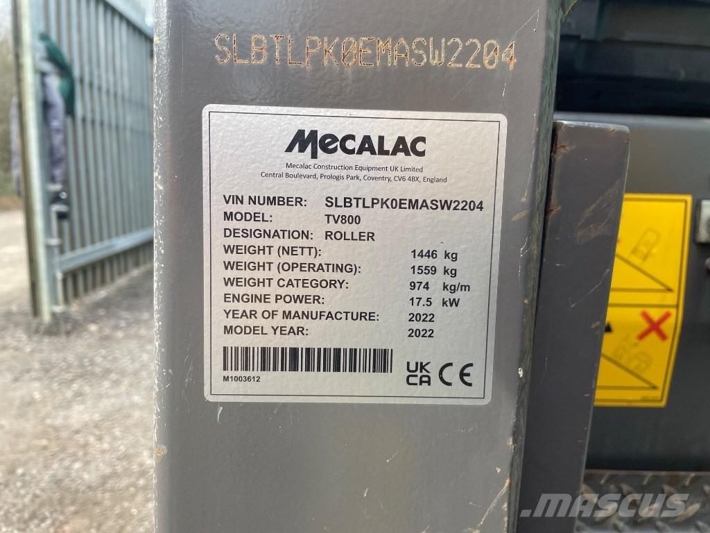 Mecalac TV 800 Tandemrullid