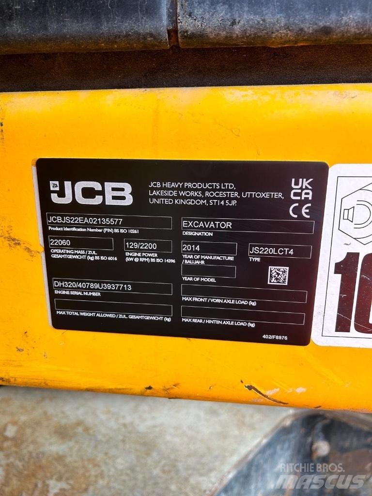 JCB JS 220 LC Roomikekskavaatorid