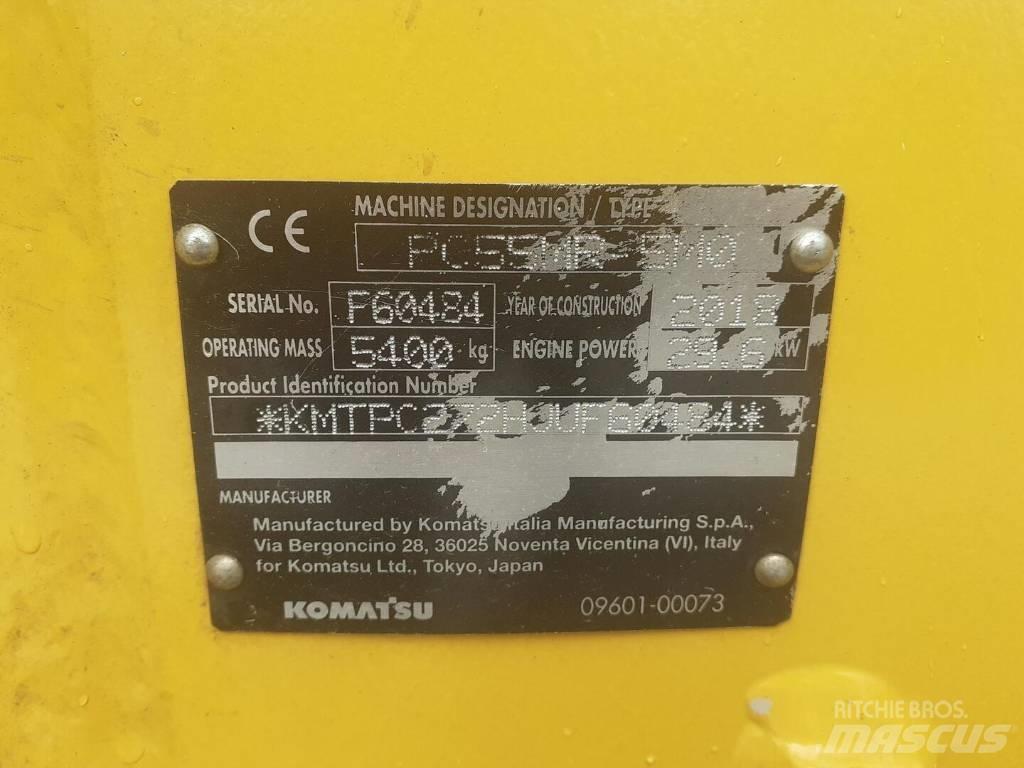 Komatsu PC 55 MR-5 Roomikekskavaatorid
