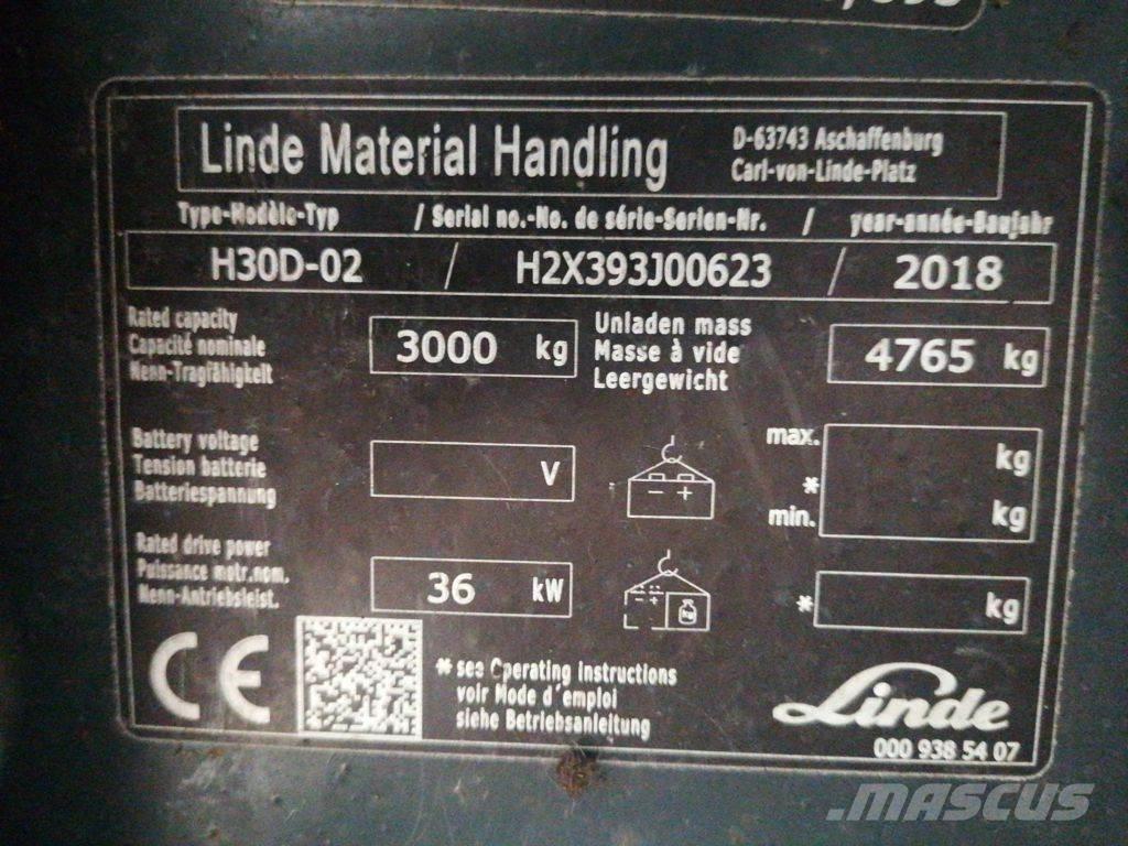 Linde H30D-02 Diiseltõstukid