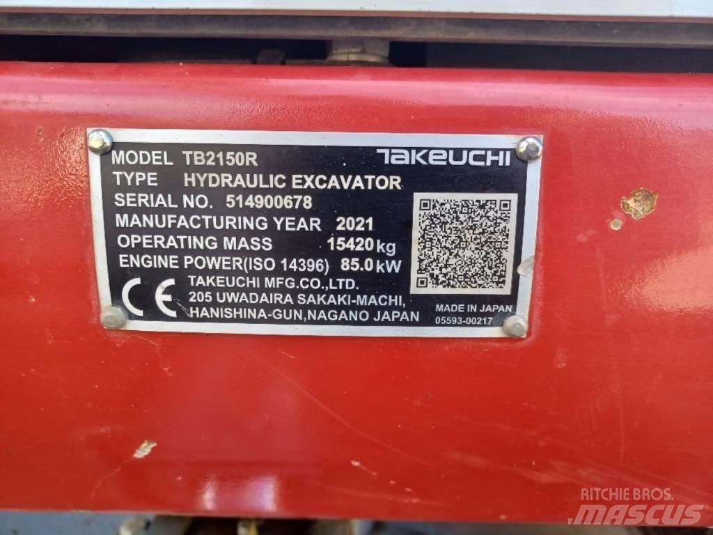 Takeuchi TB 2150 R Roomikekskavaatorid