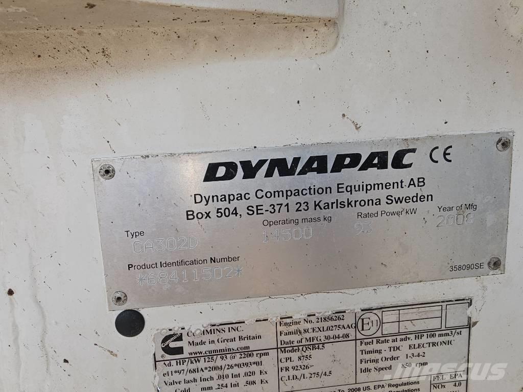 Dynapac CA 302 D Ühe trumliga rullid