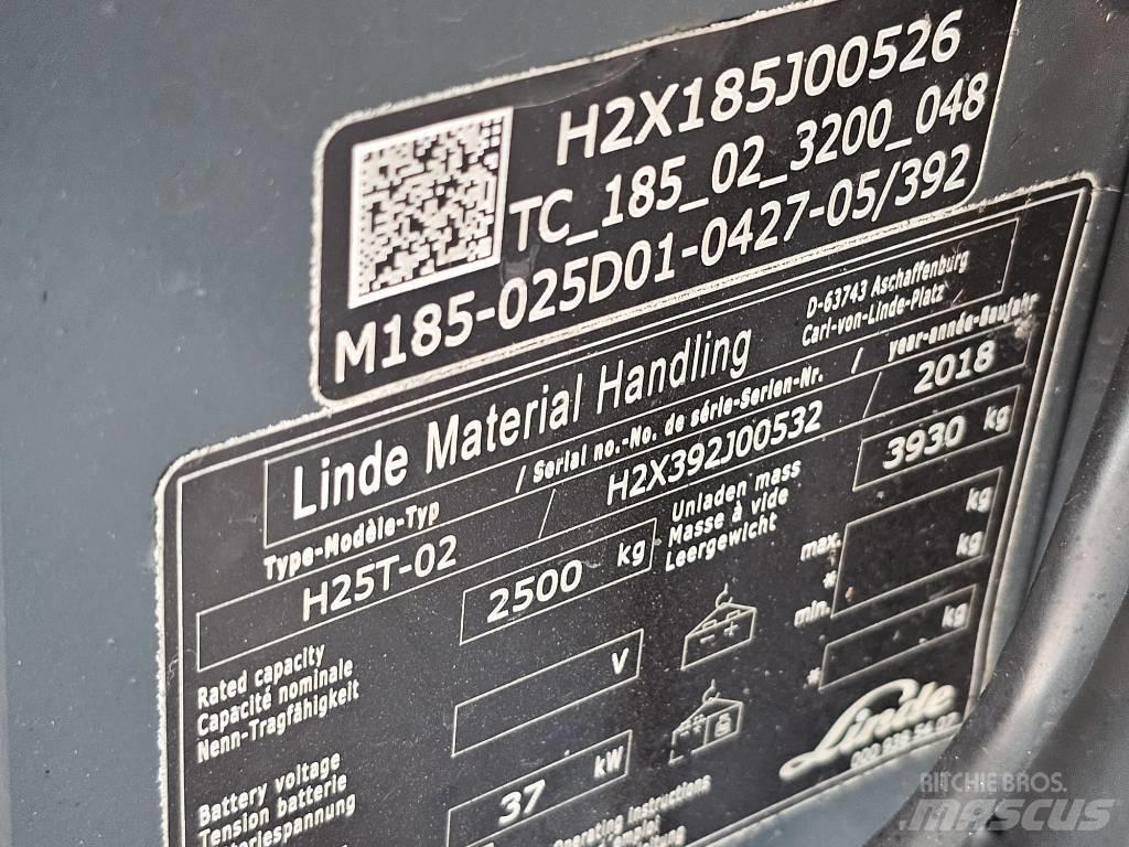 Linde H25T-02 Gaasitõstukid