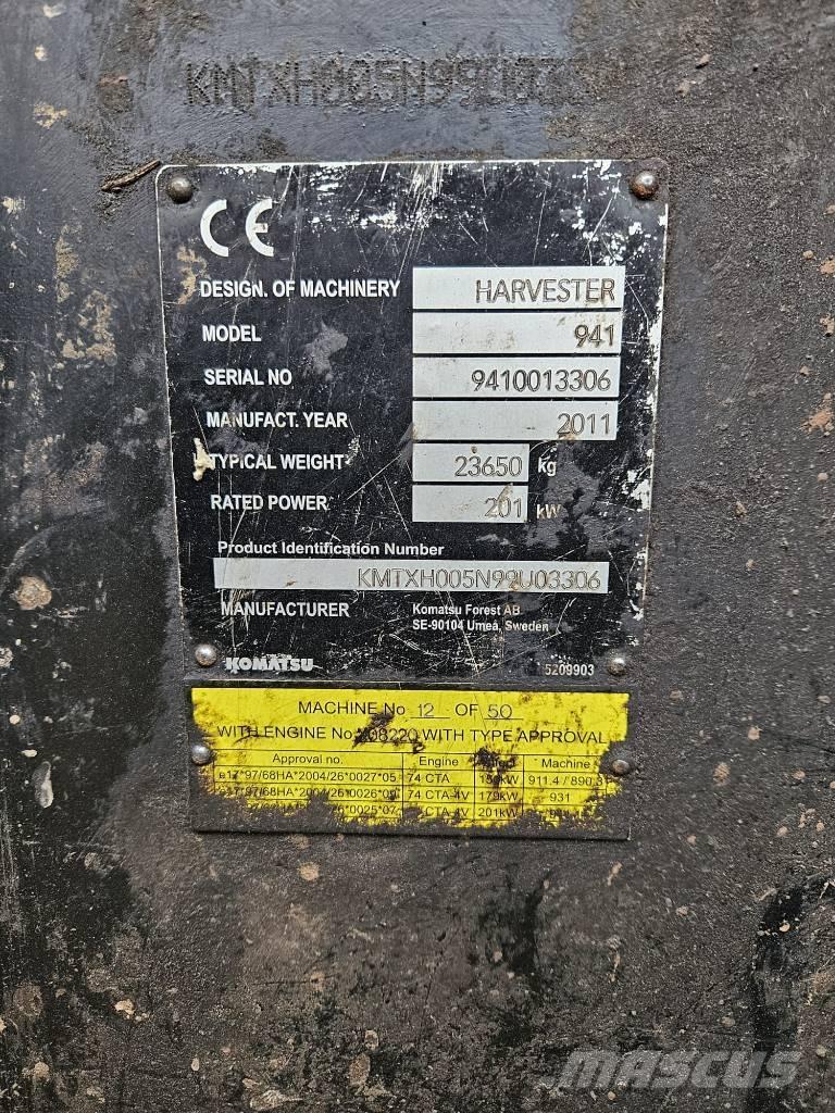 Komatsu 941 Harvesterid