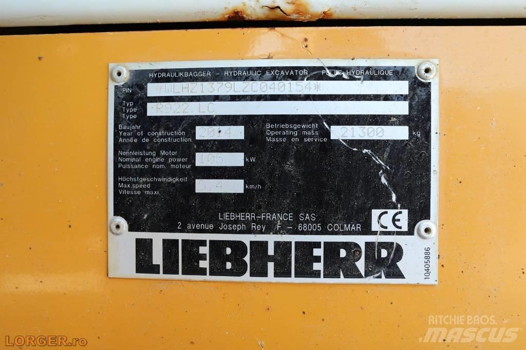 Liebherr R 922 LC Roomikekskavaatorid