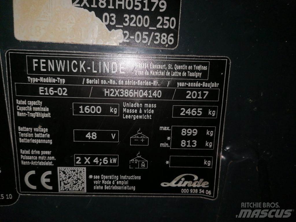 Linde E16-02 Elektritõstukid