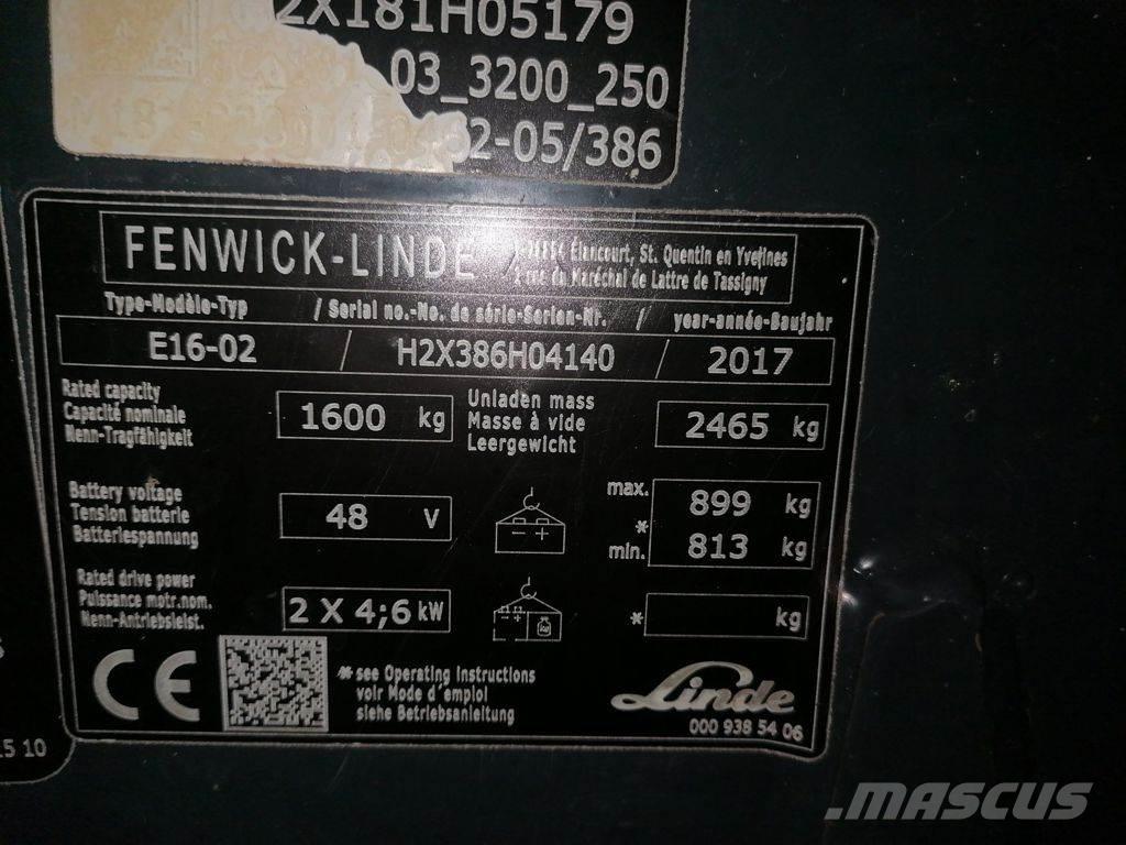 Linde E16-02 Elektritõstukid