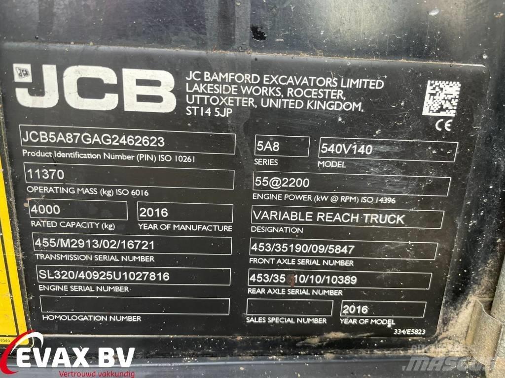 JCB 540-140 Loadall Põllumajanduslikud teleskoopkäitlejad
