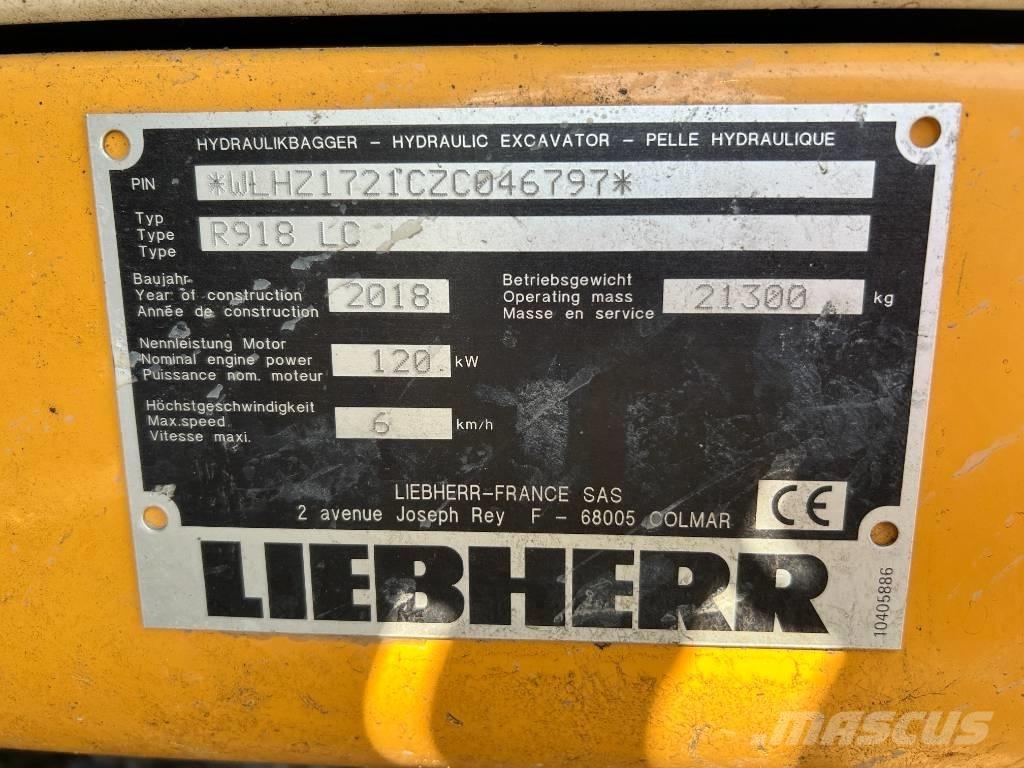 Liebherr R 918 LC Roomikekskavaatorid