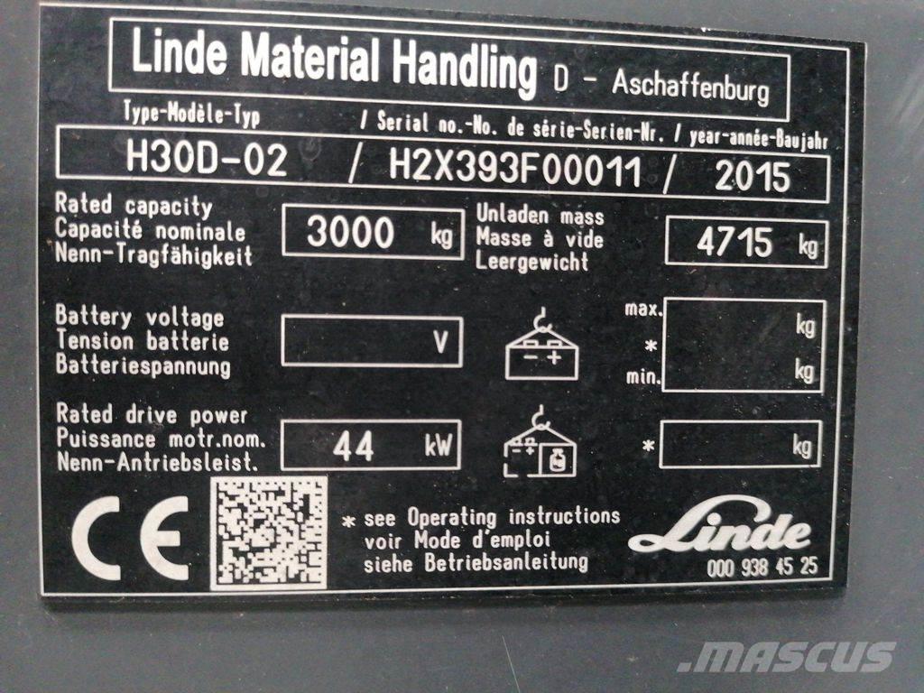 Linde H30D-02 Diiseltõstukid