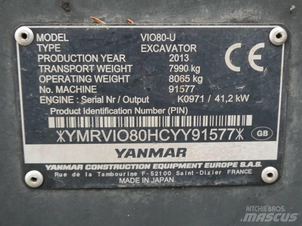 Yanmar Vio 80 U Väikeekskavaatorid 7t-12t