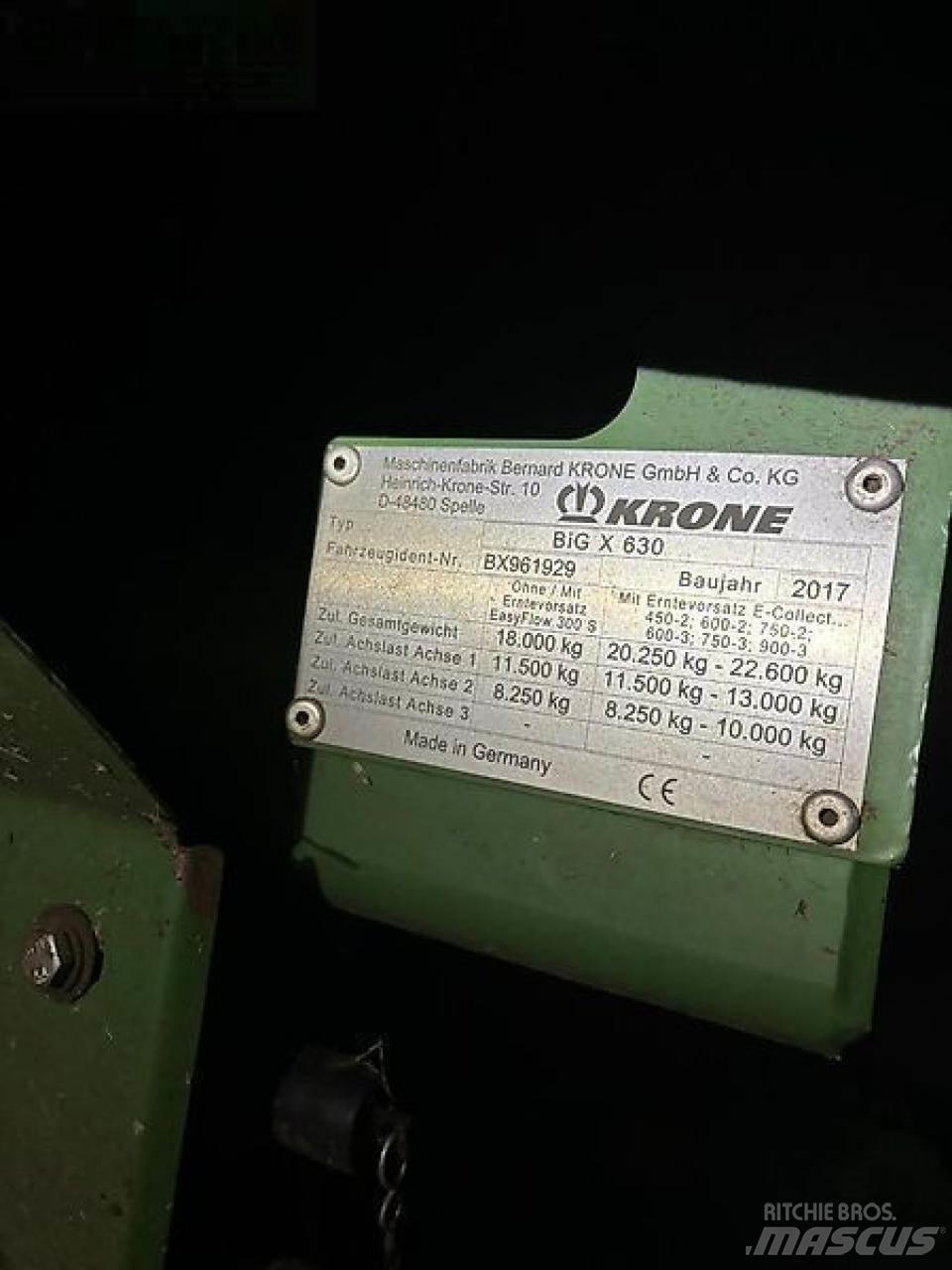 Krone big x 630 Silokombainid