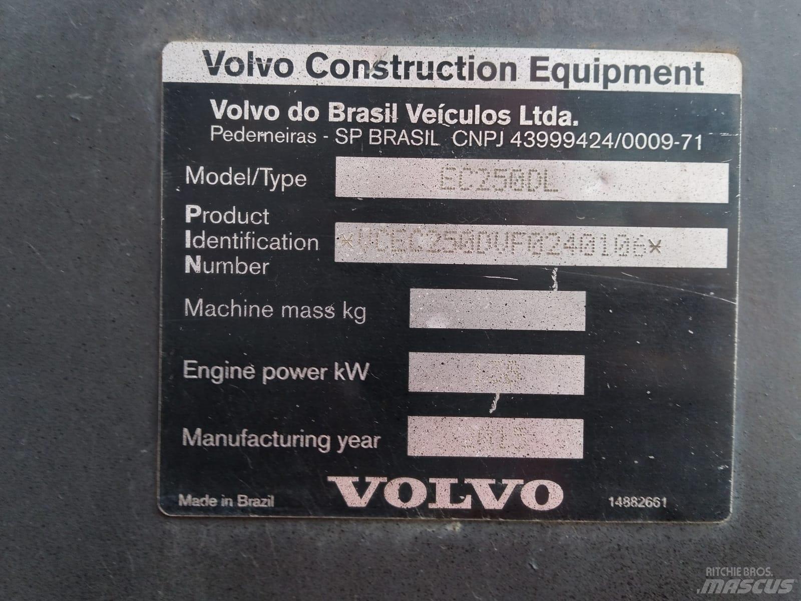 Volvo EC 250 D L Roomikekskavaatorid