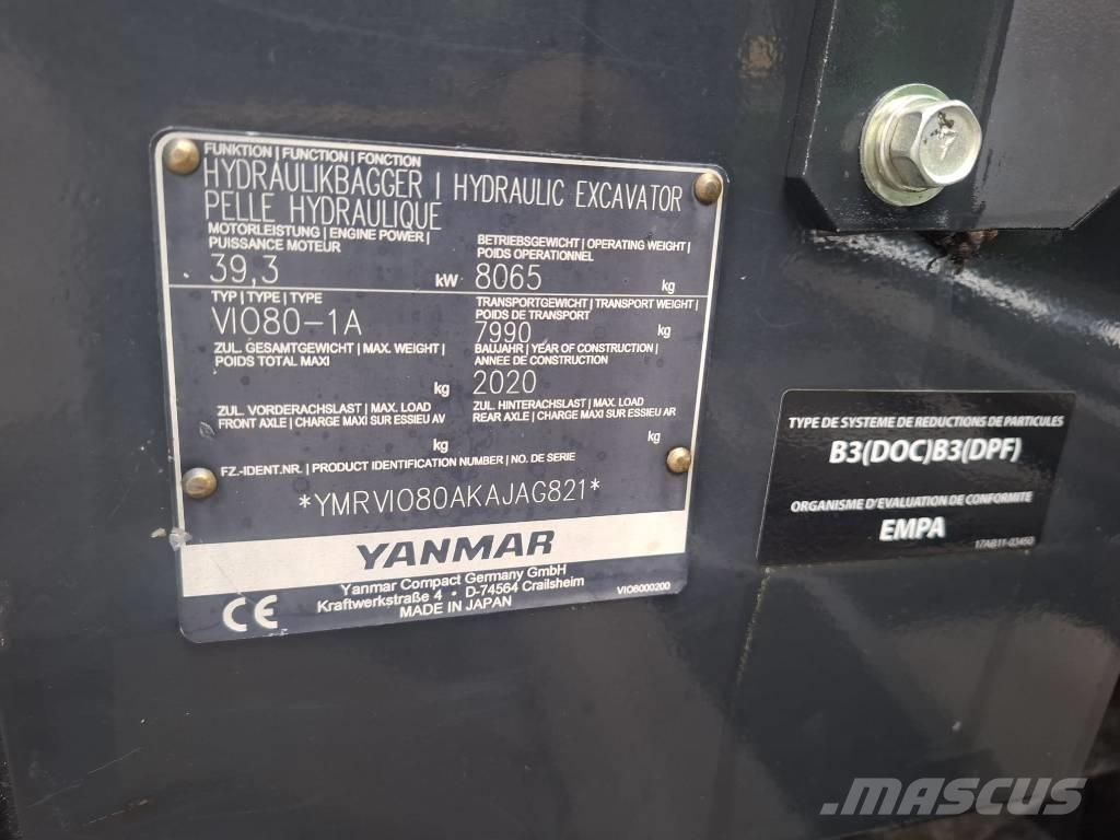 Yanmar Vio 80-1A Väikeekskavaatorid 7t-12t
