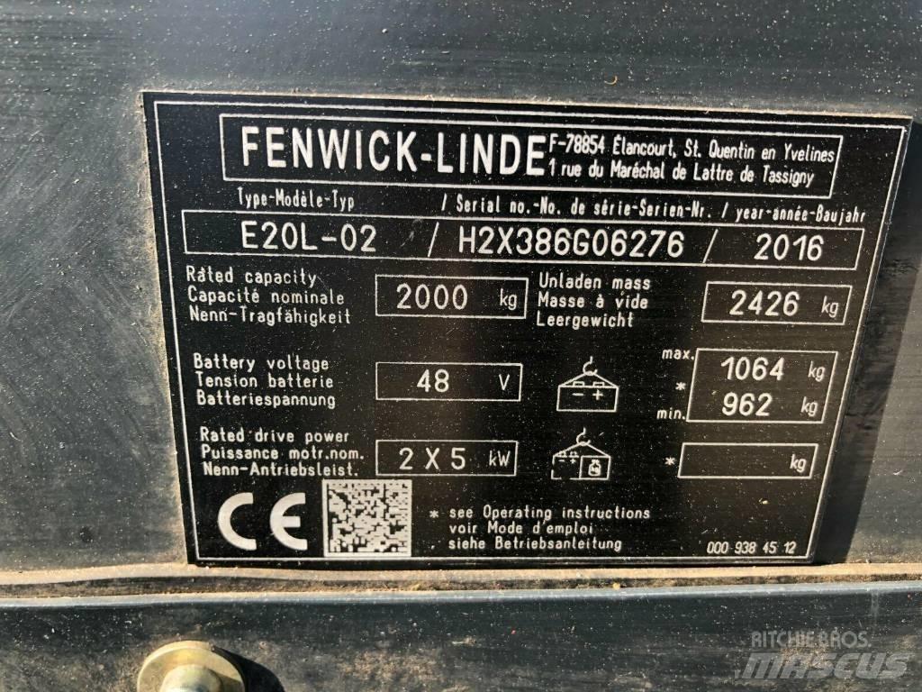 Linde E 20 L-02 Elektritõstukid