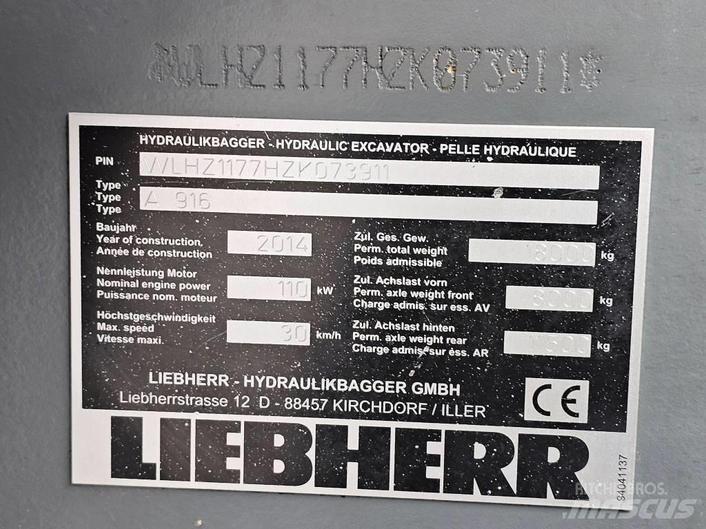 Liebherr A 916 Ratasekskavaatorid