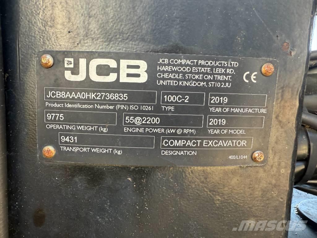 JCB 100 C-2 Väikeekskavaatorid 7t-12t