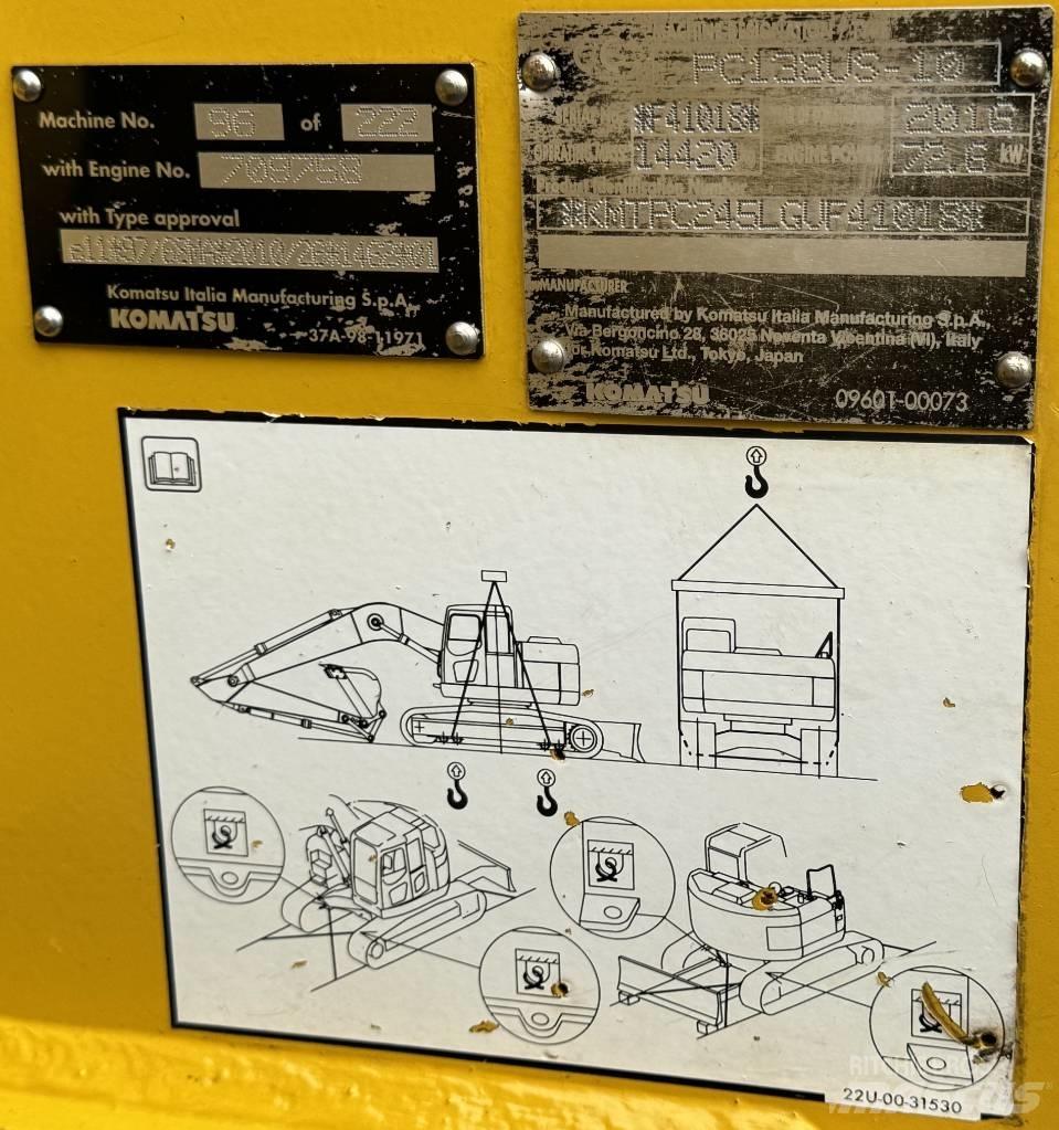Komatsu PC 138 US-10 Roomikekskavaatorid