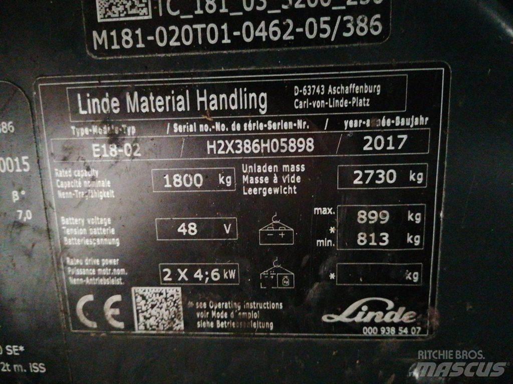 Linde E18-02 Elektritõstukid