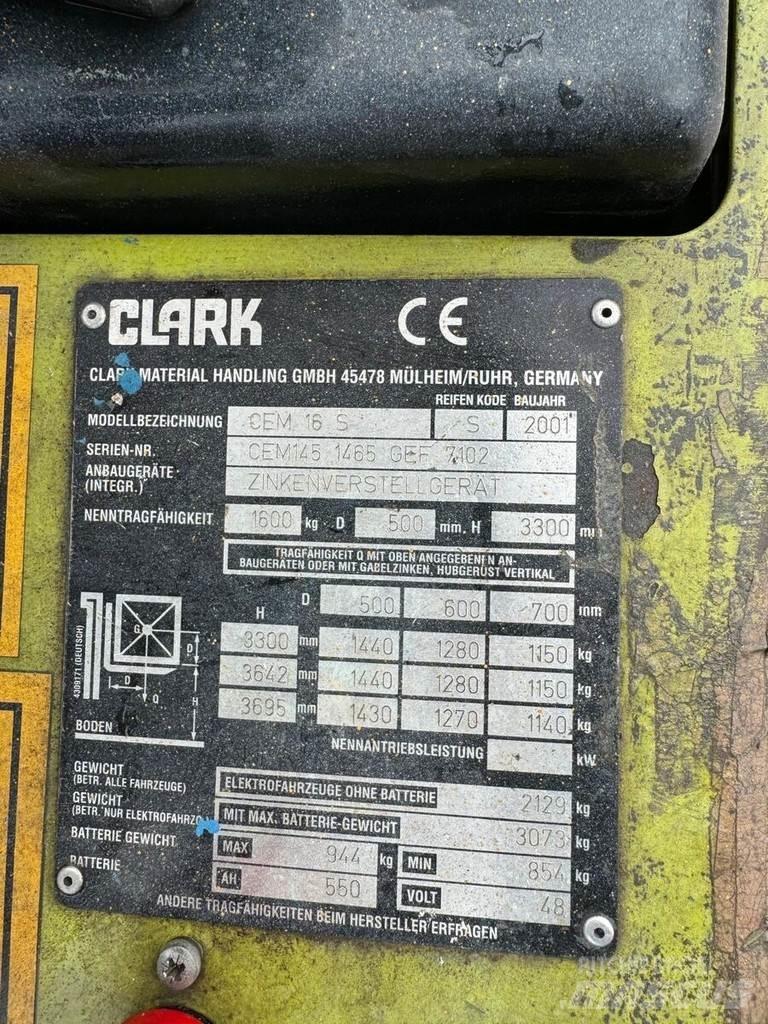Clark CEM 16S Kahveltõstukid - muud