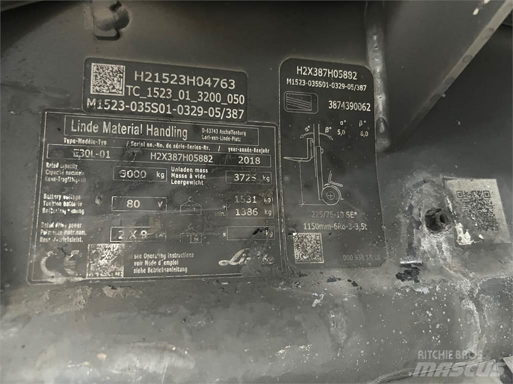 Linde E30L-01 Elektritõstukid