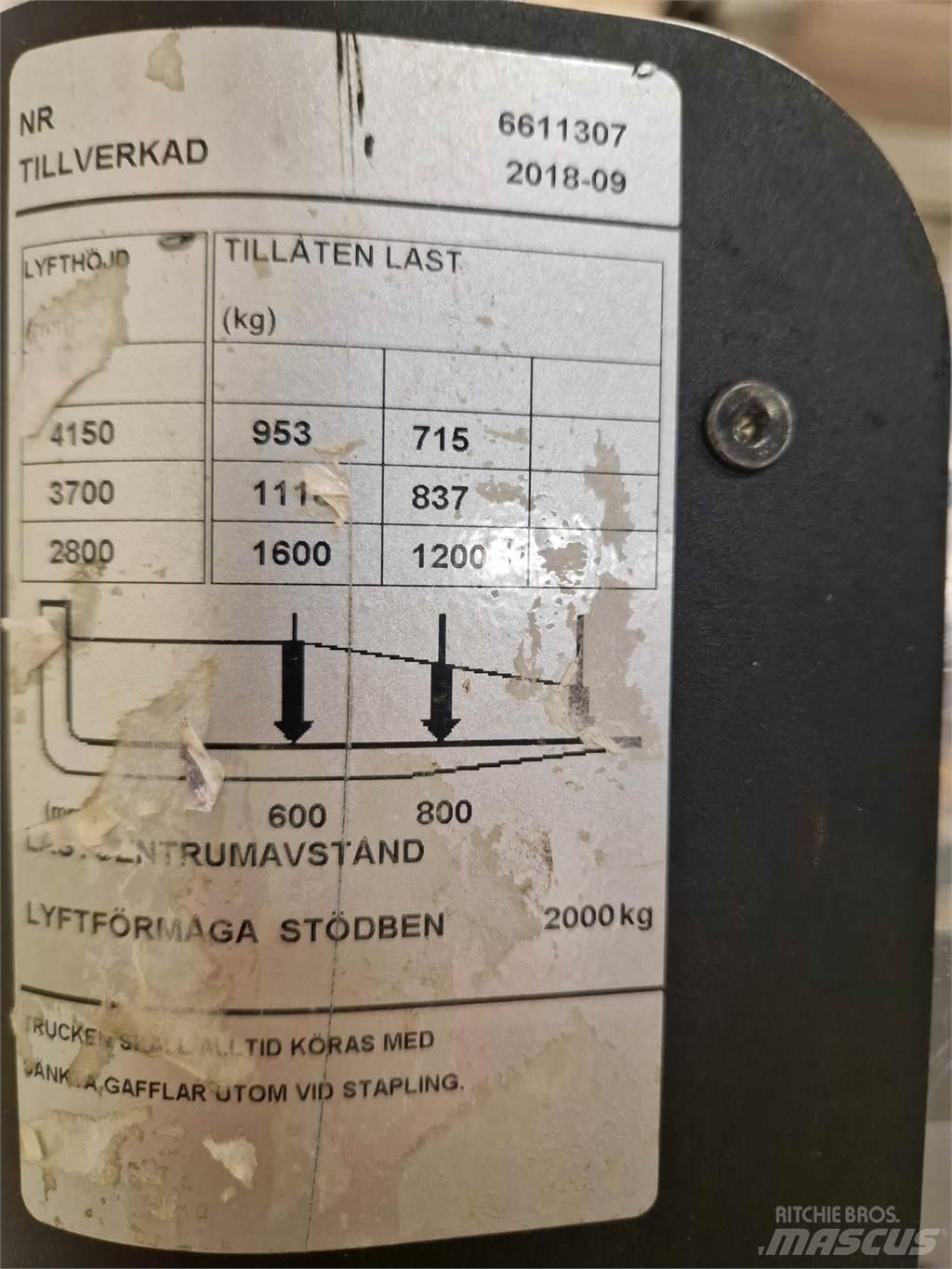 Toyota SPE160L Järelkäidavad virnastajad