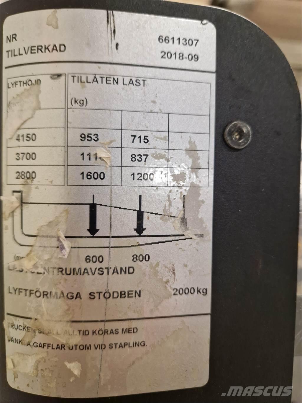 Toyota SPE160L Järelkäidavad virnastajad