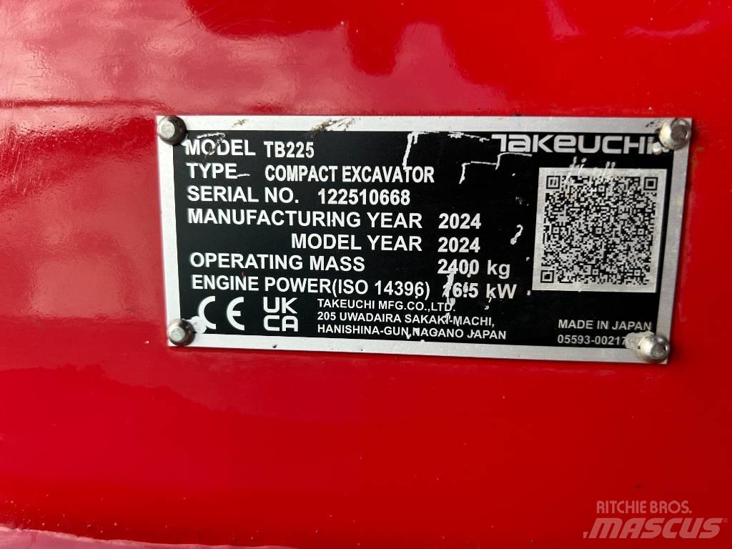Takeuchi TB 225A V5 Miniekskavaatorid < 7 t