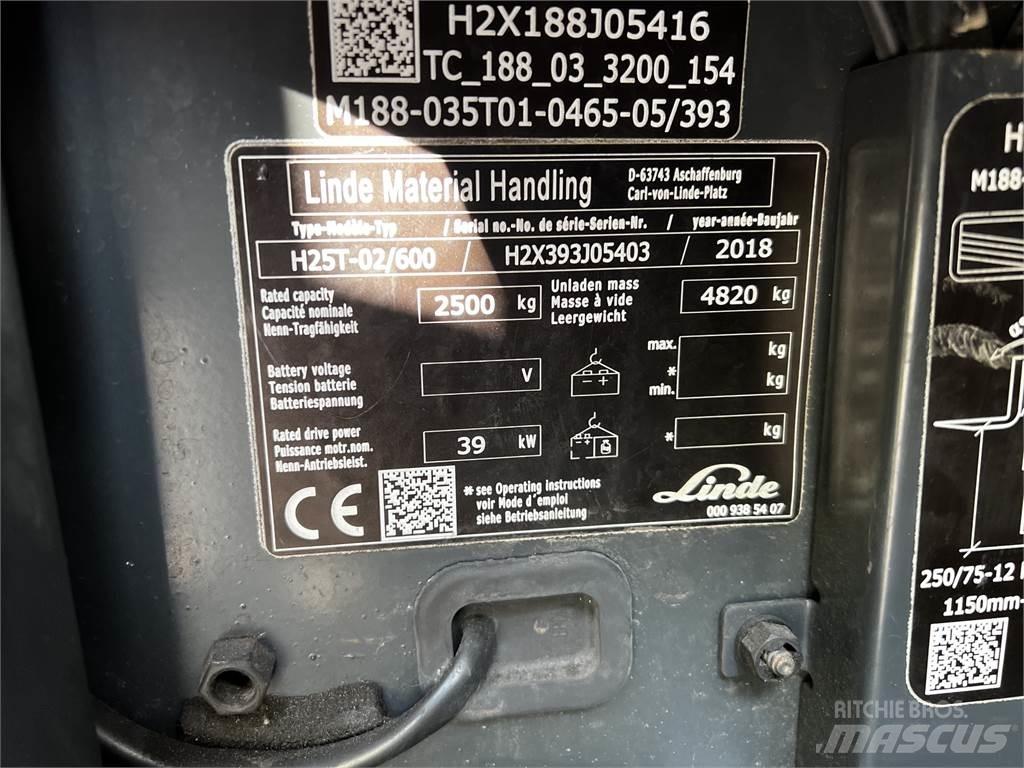 Linde H25T/600 Gaasitõstukid