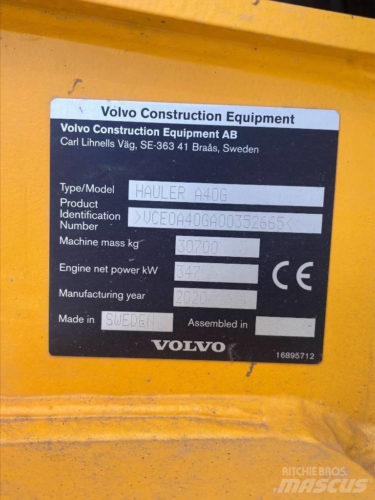 Volvo A40G Liigendraamiga pinnaseveokid