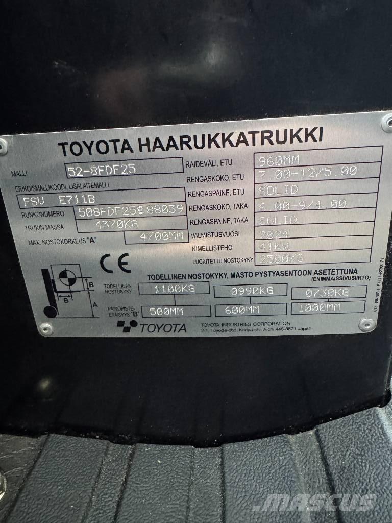 Toyota 52-8 FDF 25 Diiseltõstukid