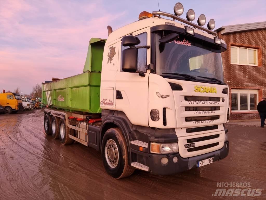 Scania R 480 8X4 Vahetuskastiga tõstukautod