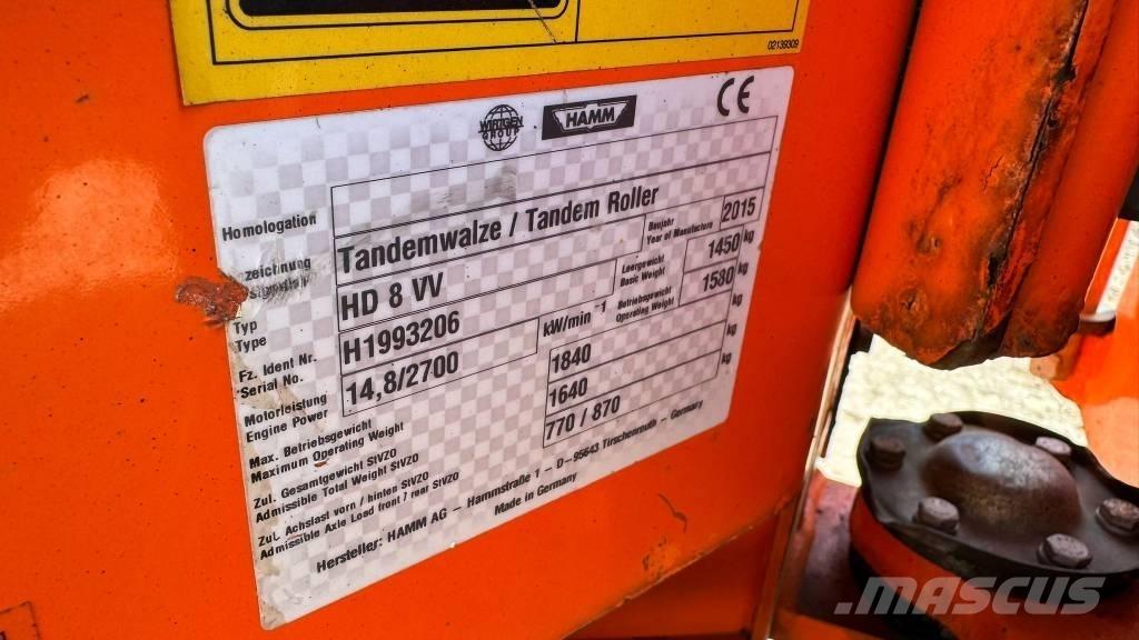 Hamm HD 8 VV Tandemrullid