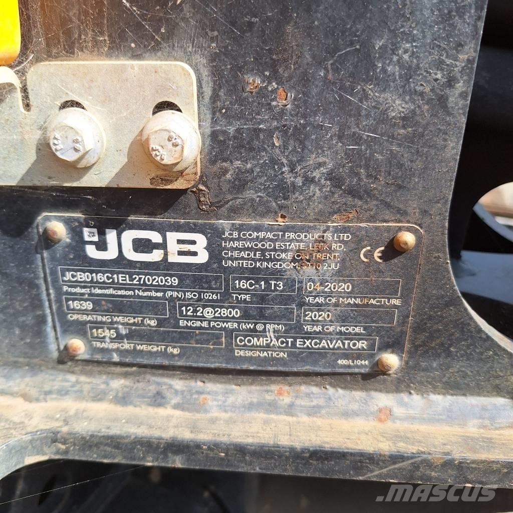 JCB 16 C-1 Miniekskavaatorid < 7 t