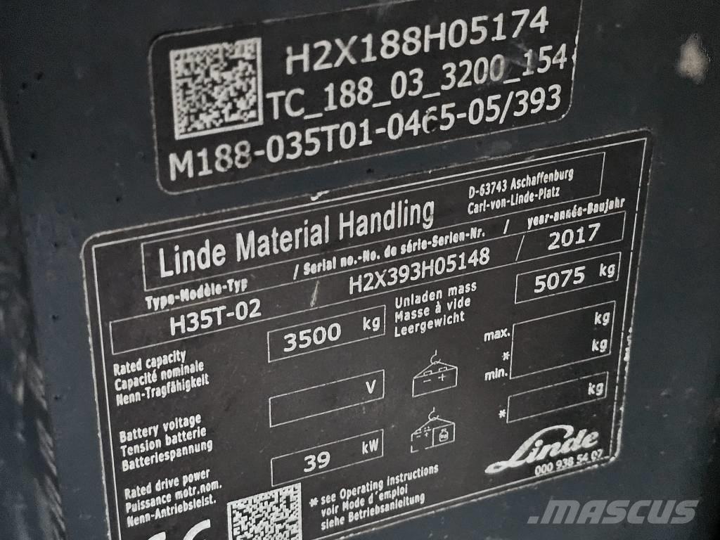 Linde H35T-02 Gaasitõstukid