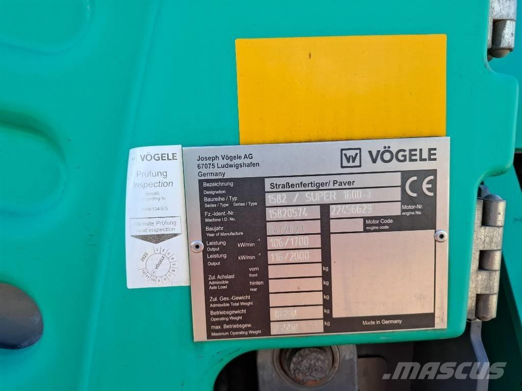 Vögele SUPER 1600-3 Asfaldilaoturid