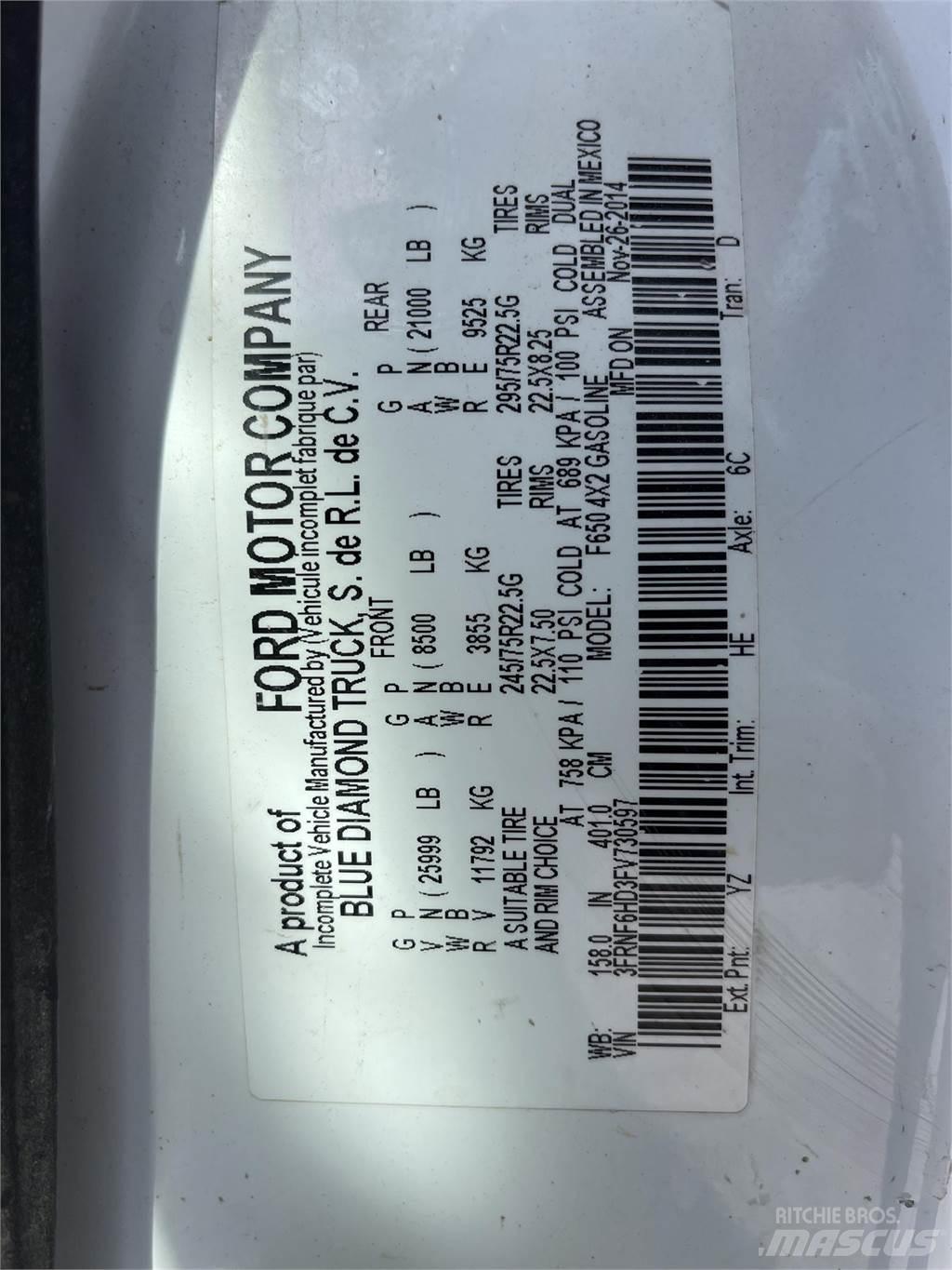 Ford F650 XL SD Veepaagiga autod