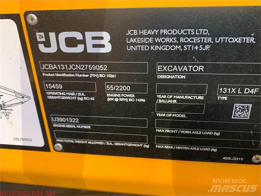 JCB 131X LC Roomikekskavaatorid