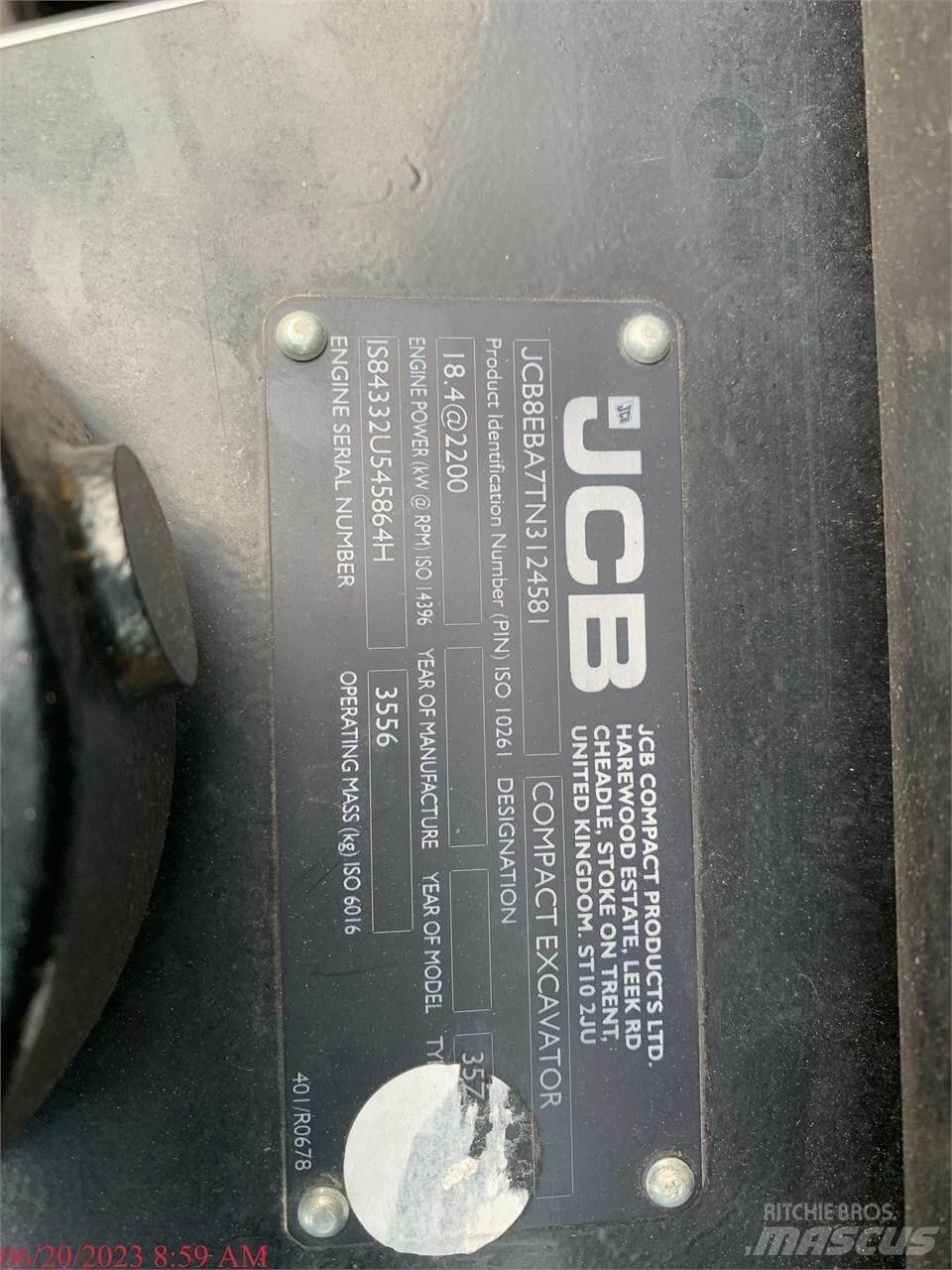 JCB 35Z-1 Miniekskavaatorid < 7 t