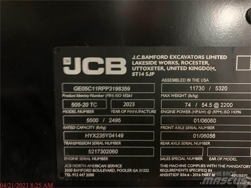 JCB 505-20TC Teleskooplaadurid