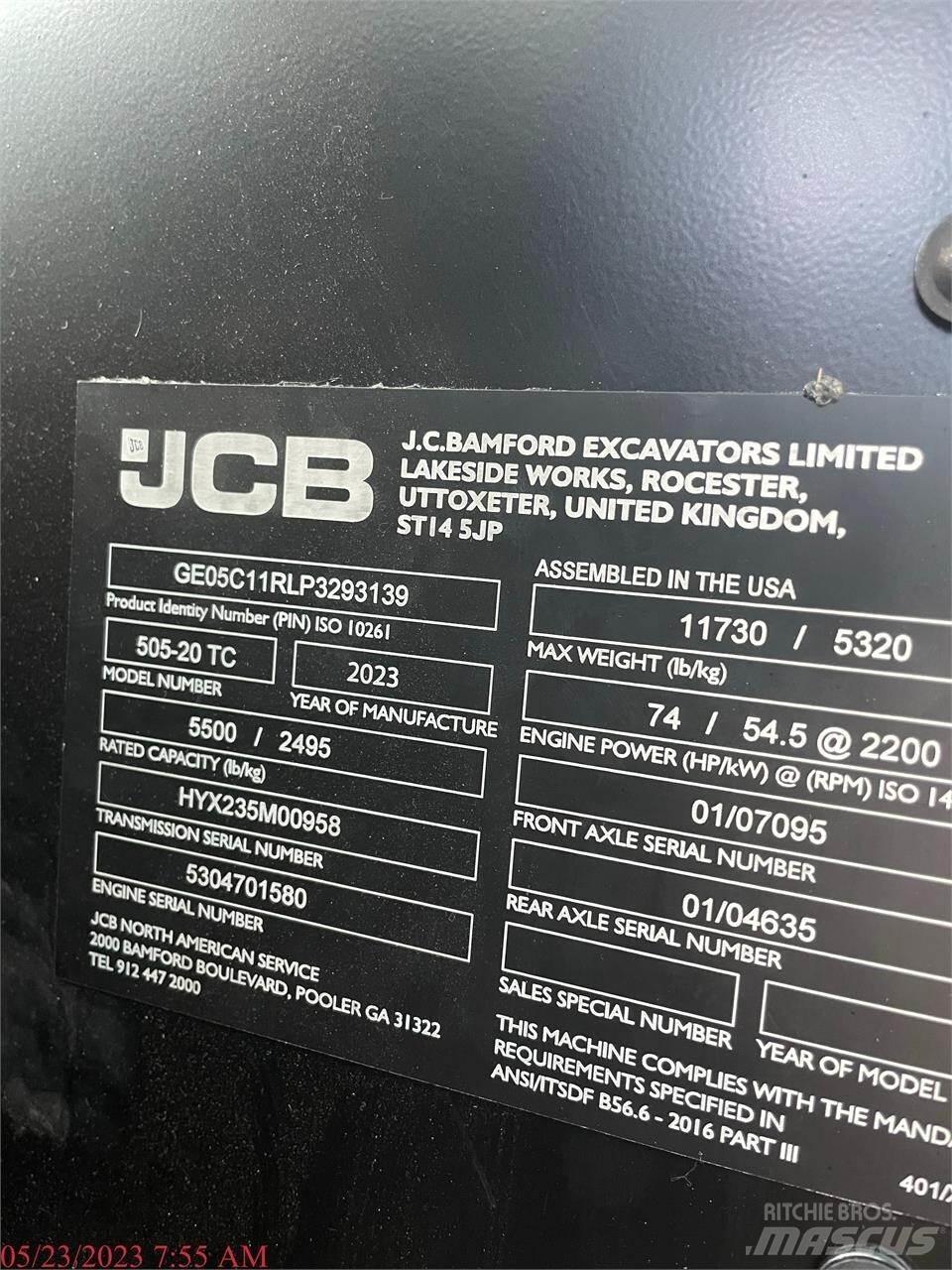 JCB 505-20TC Teleskooplaadurid