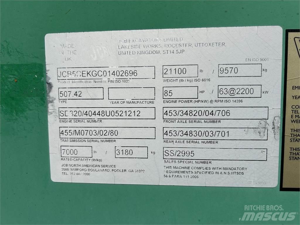 JCB 507-42 Teleskooplaadurid