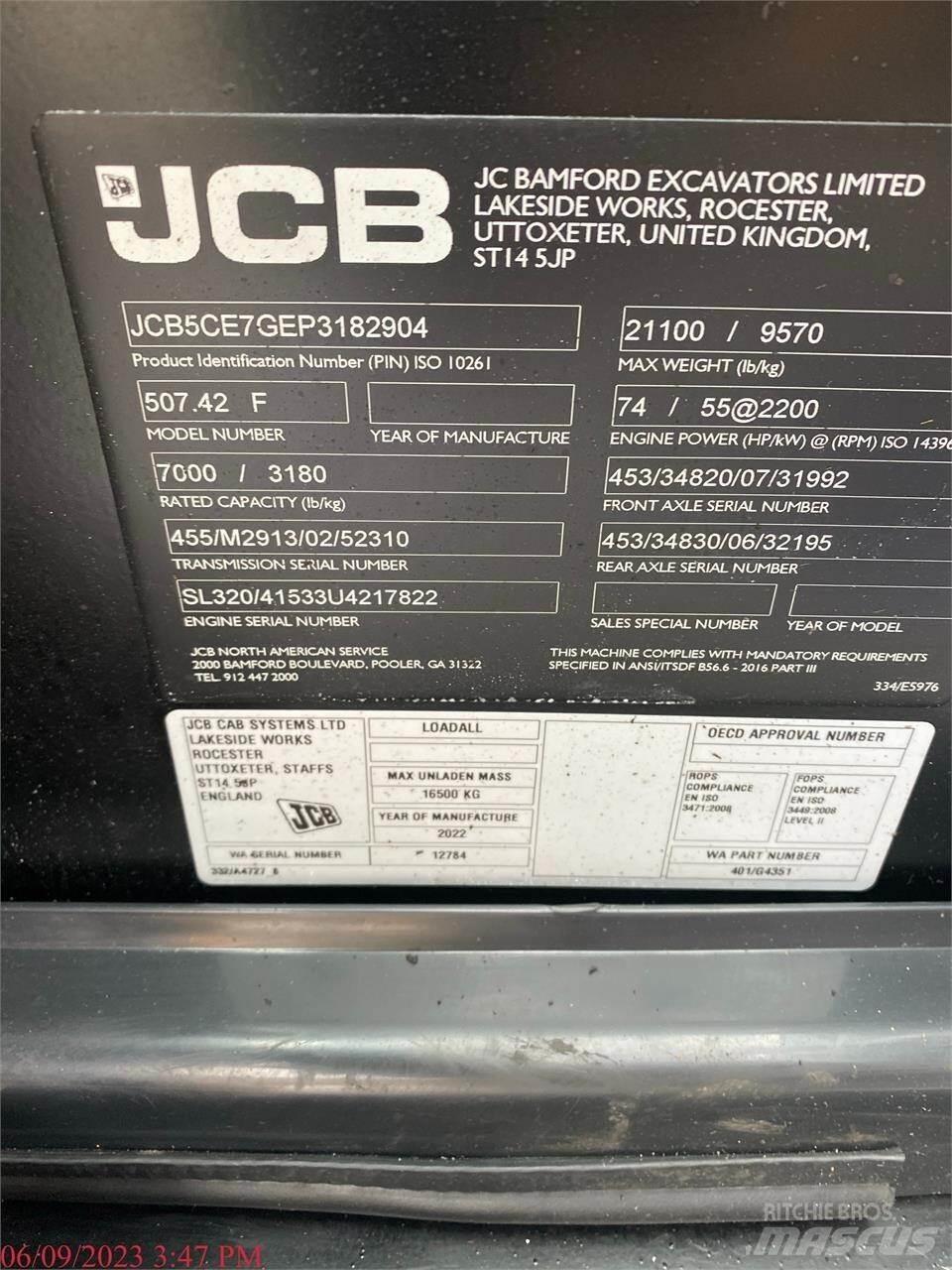 JCB 507-42 Teleskooplaadurid
