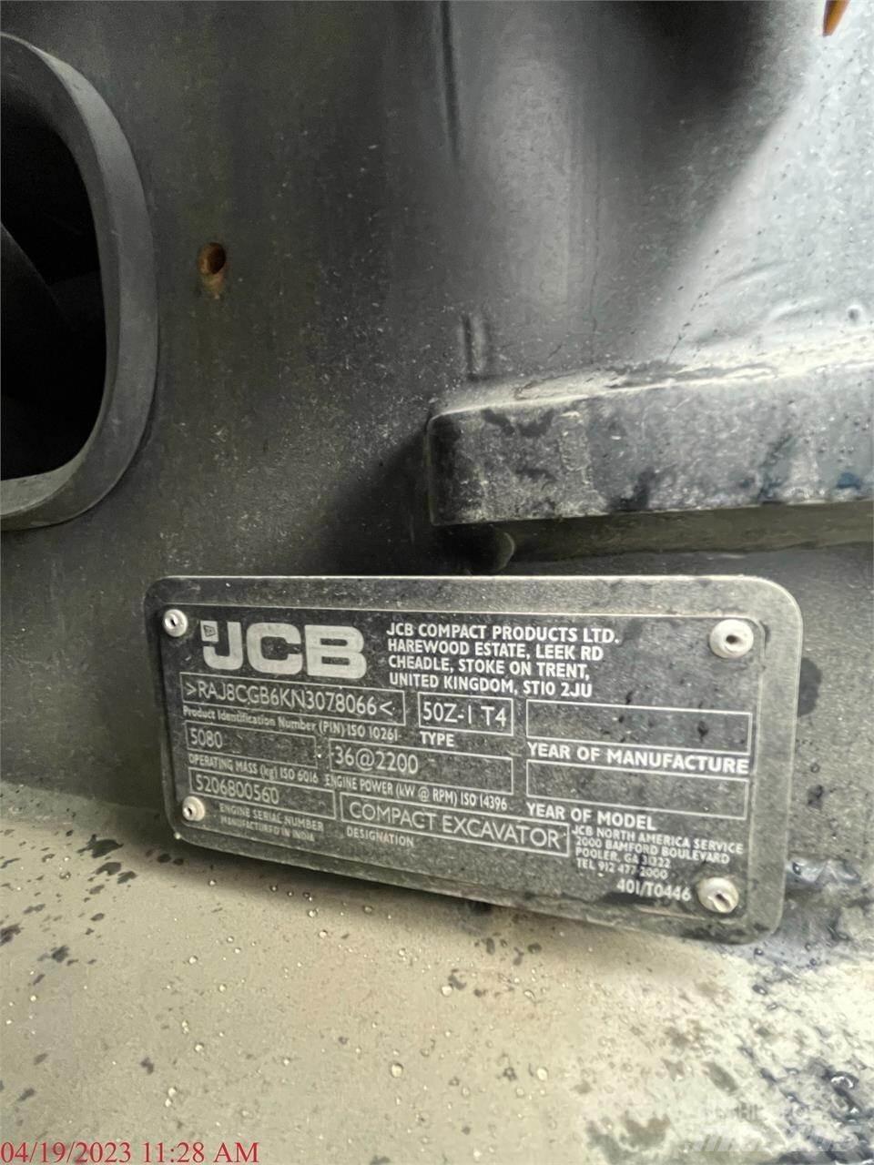 JCB 50Z-1 Miniekskavaatorid < 7 t