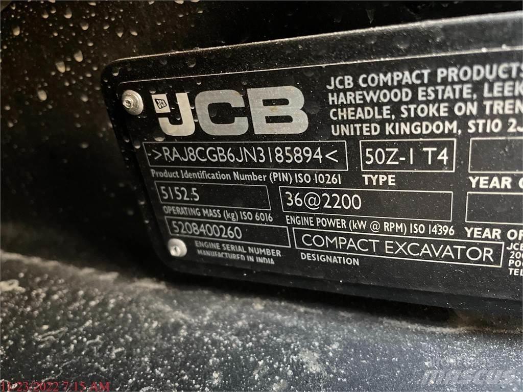 JCB 50Z-1 Miniekskavaatorid < 7 t