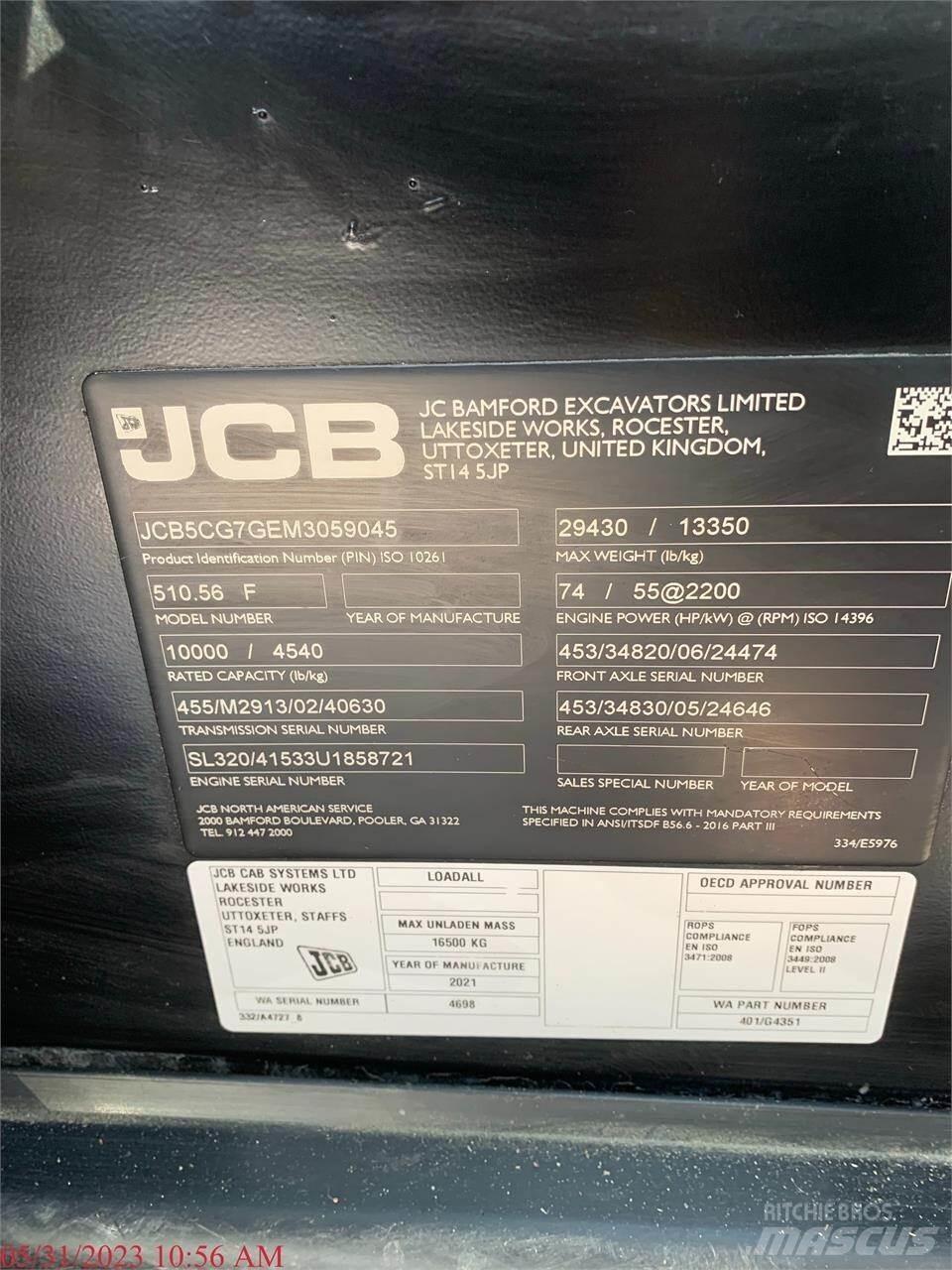 JCB 510-56 Teleskooplaadurid
