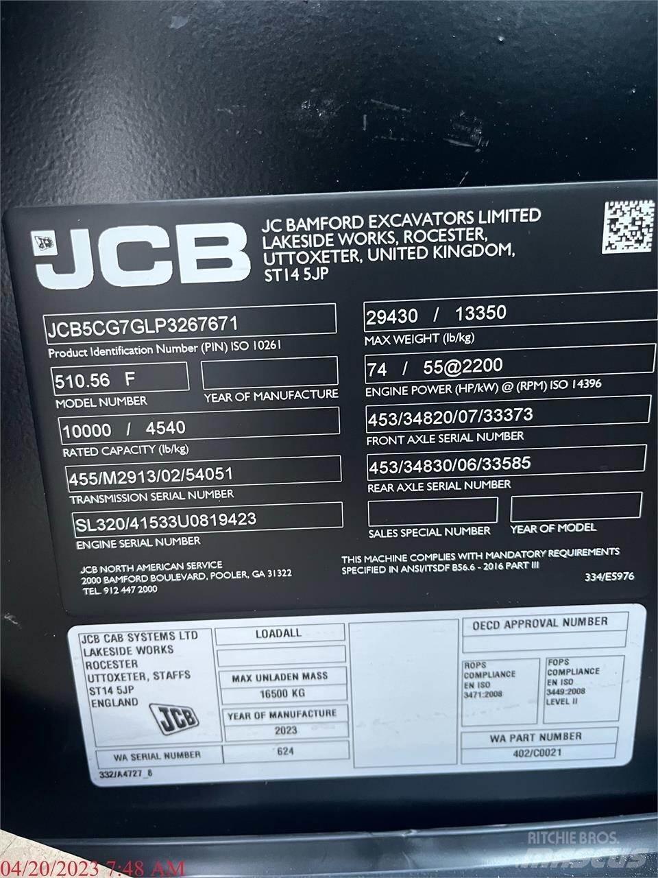 JCB 510-56 Teleskooplaadurid