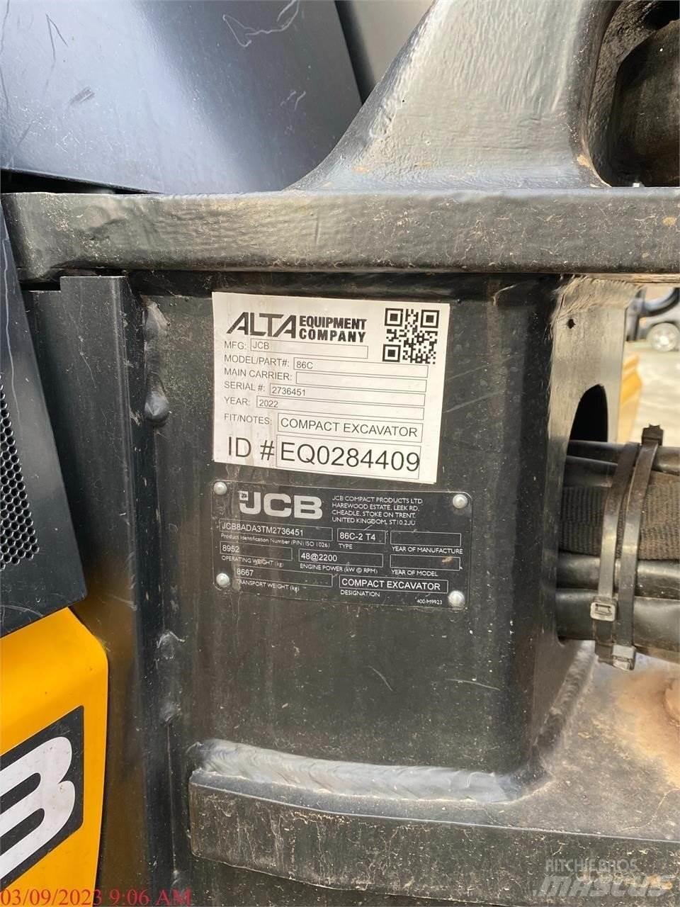 JCB 86C-2 Roomikekskavaatorid
