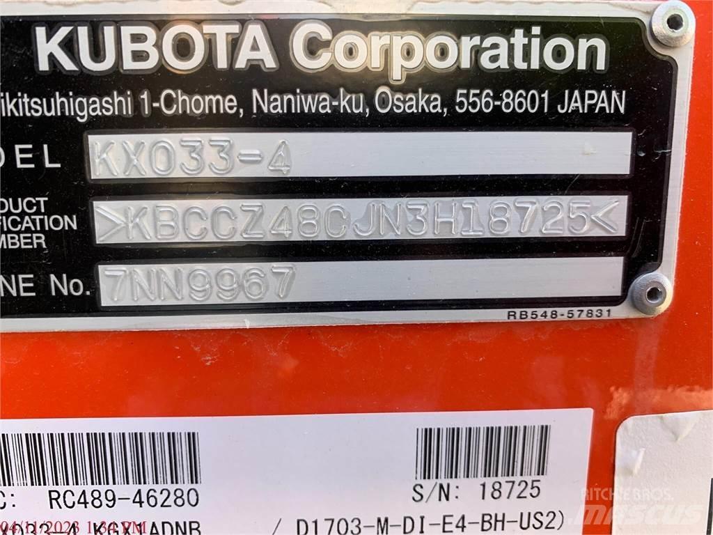 Kubota KX033-4 Miniekskavaatorid < 7 t